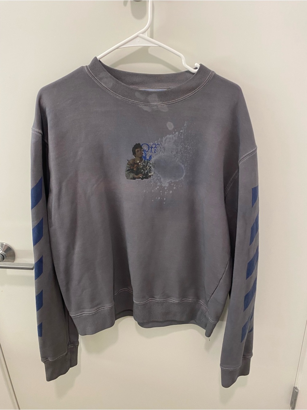 Off-White Caravaggio 'Boy With Basket of Fruit' Crewneck Sweatshirt
